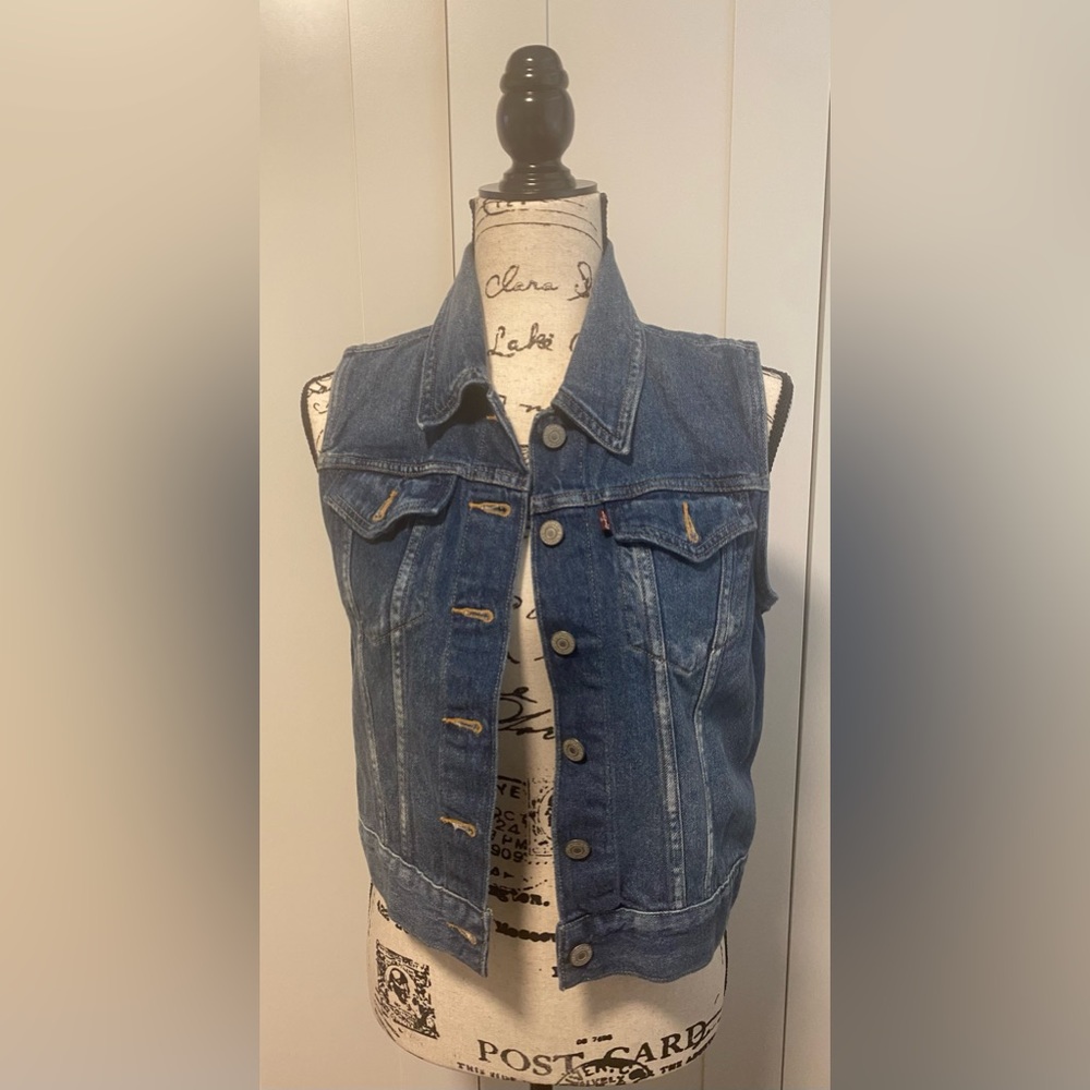Levi Strauss Denim Vest -Sz S